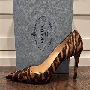 Prada Women's Leopard Print Heels